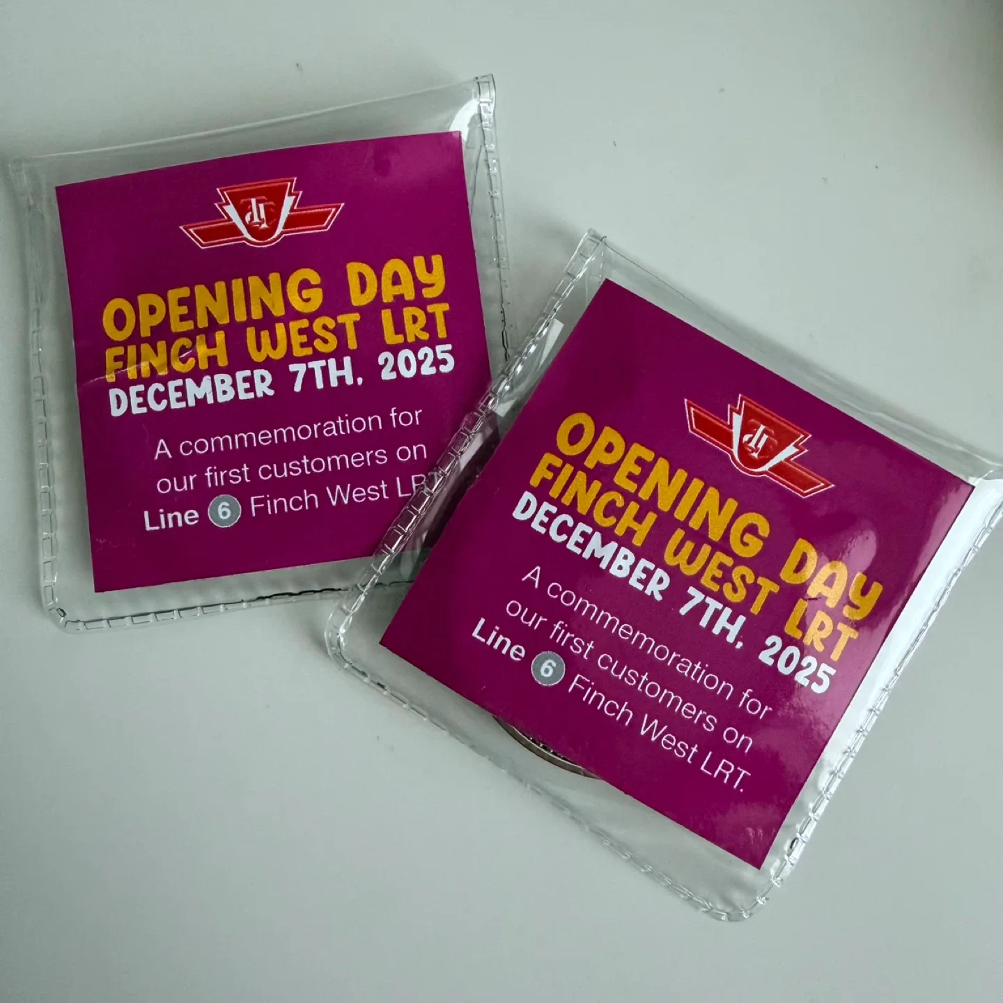 TTC Line 6 Finch West LRT Commemorative Coin - NEW