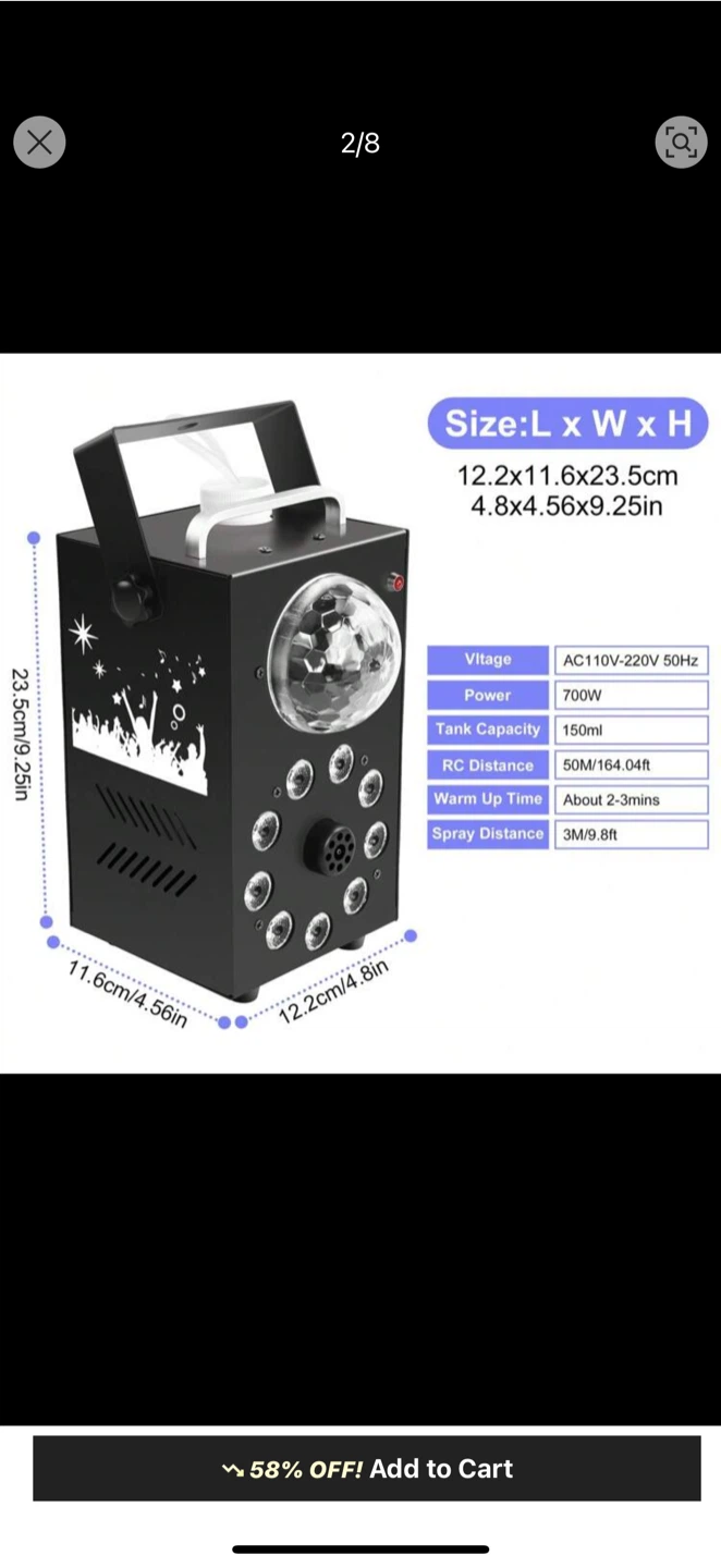 Disco Night Fog Machine