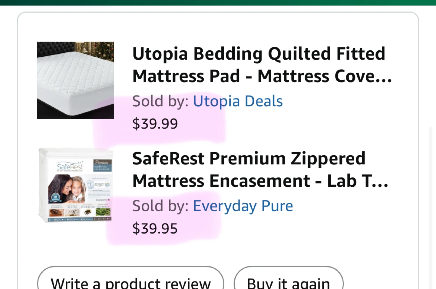 Twin Mattress, frame, topper, encasement, cover, and sheets - photo 5
