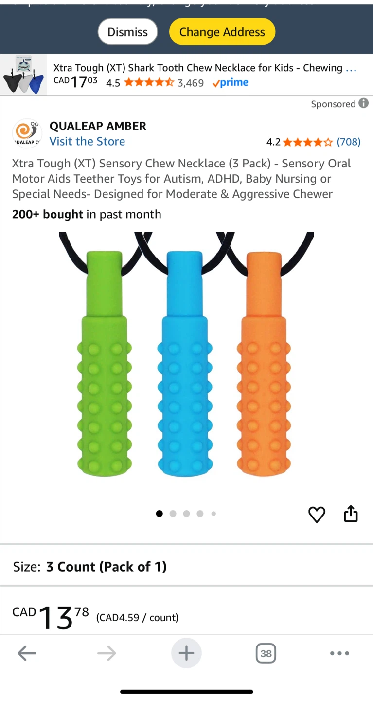 QUALALEAP Sensory Chew Necklace (3 Pack) - photo 2