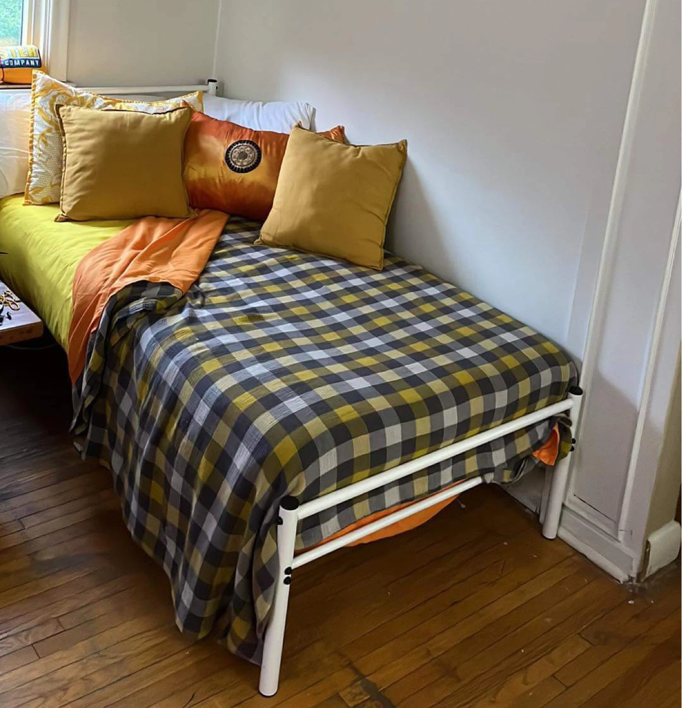 Twin Mattress, frame, topper, encasement, cover, and sheets