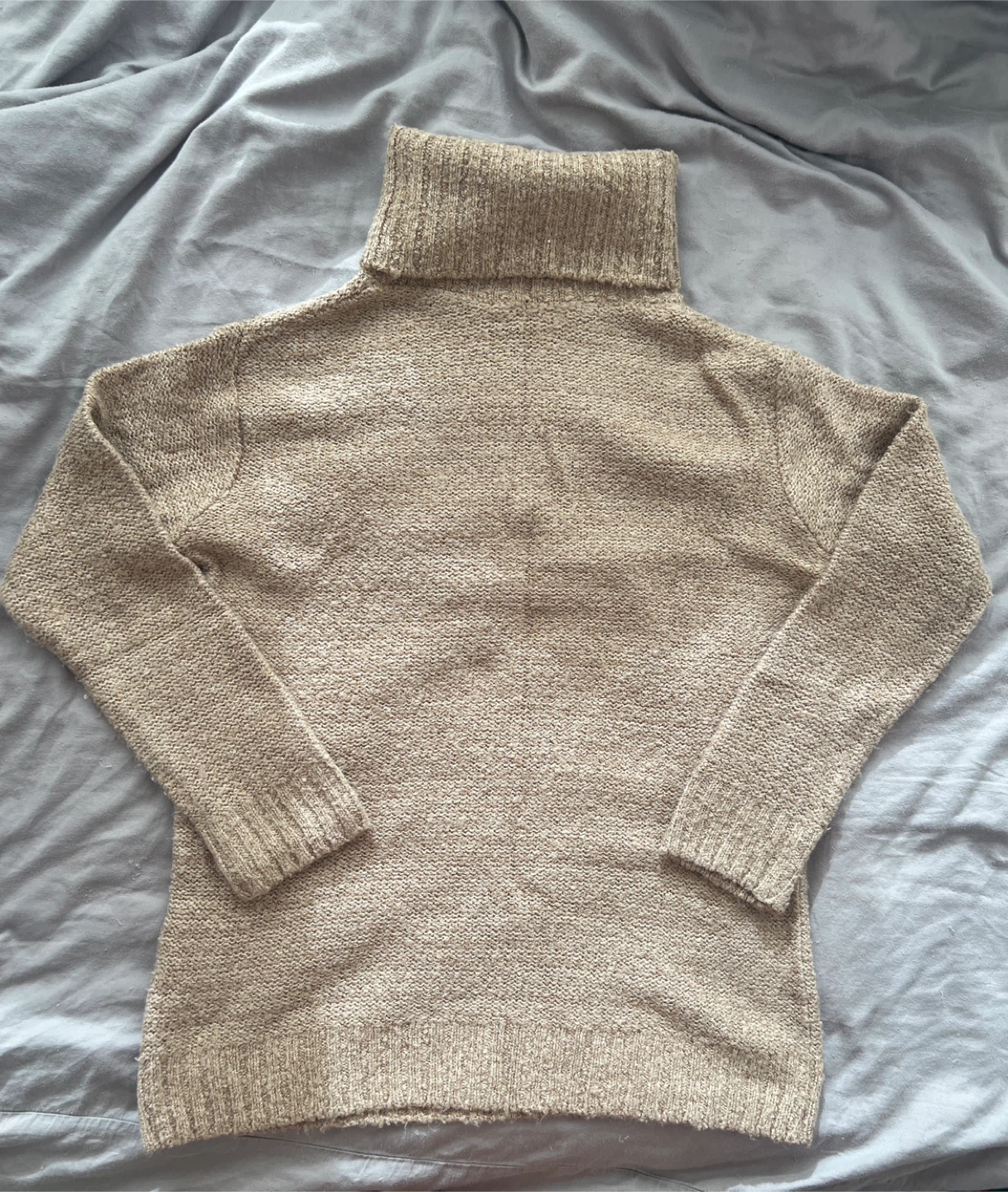 Beige Turtleneck Sweater
