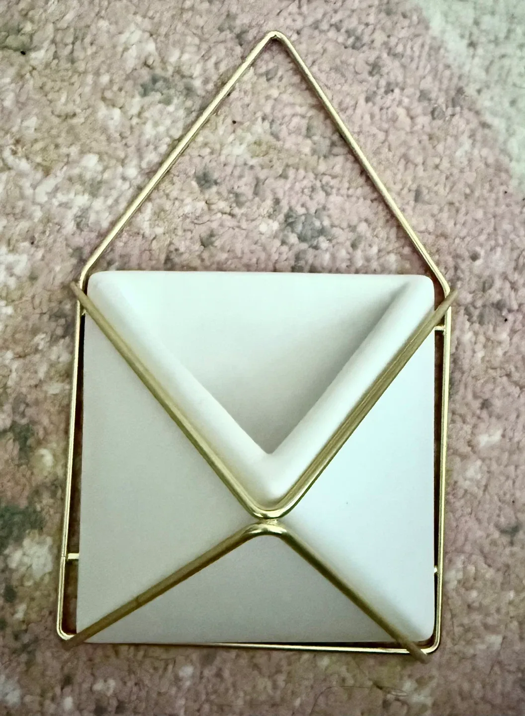 Umbra Wall Hanging Planter - Gold and White