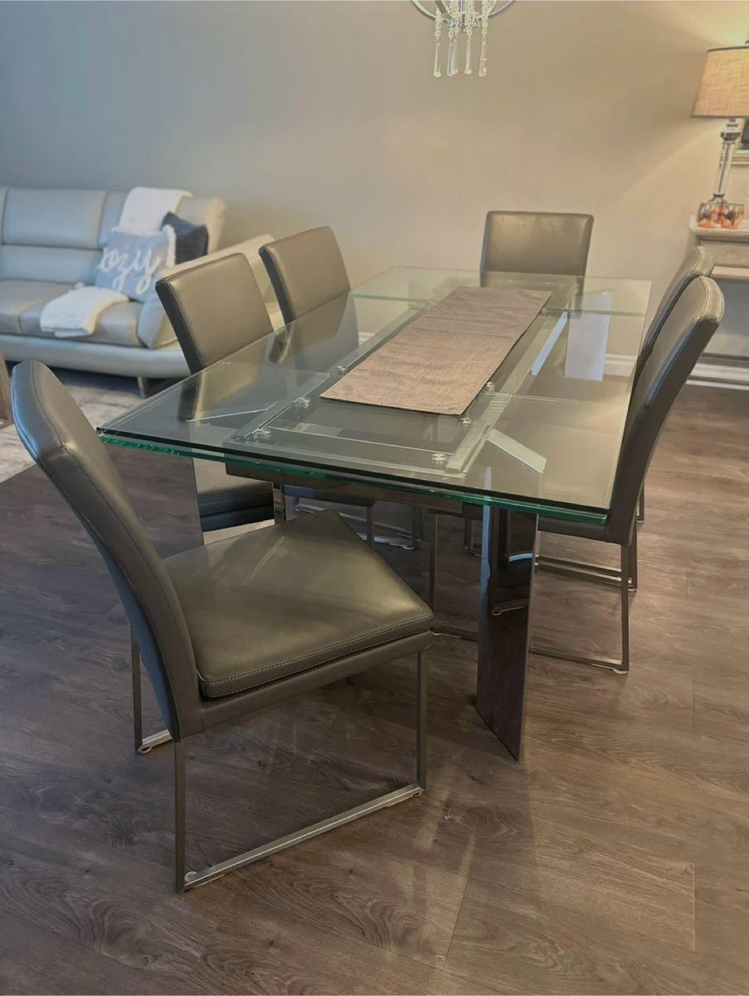 Extendable / Extension Glass Dining Table - photo 5
