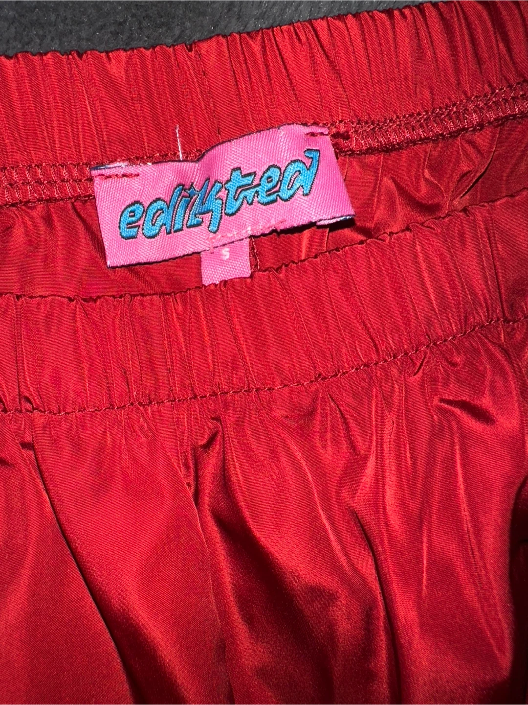 Edikted Red Track Pants Size S - photo 2