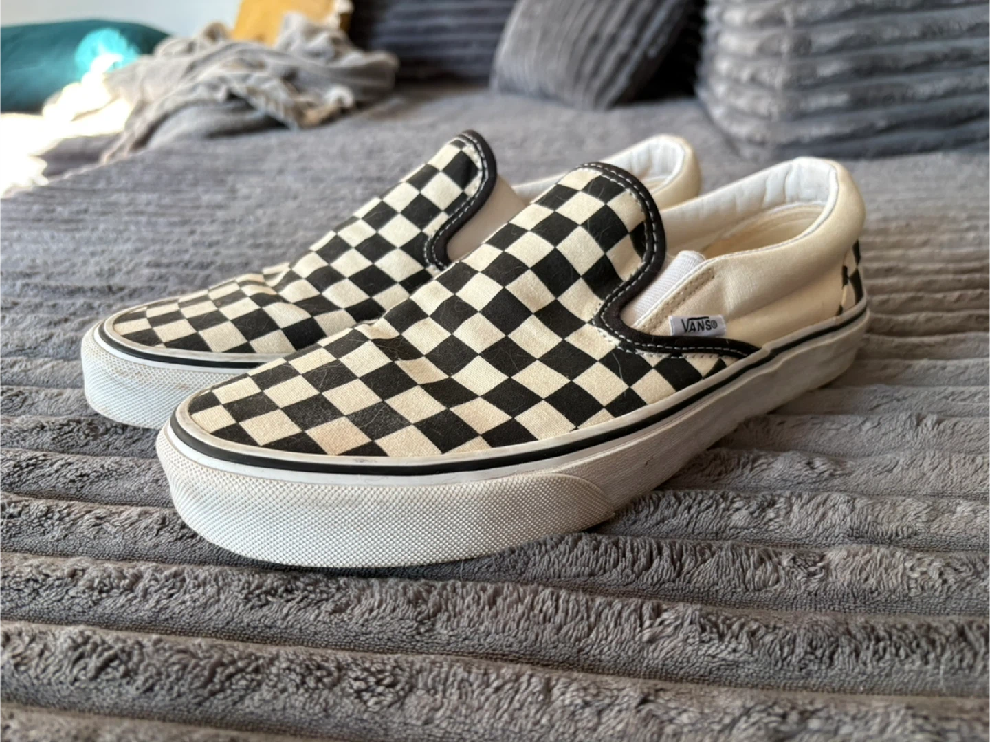 Vans Classic Slip-On Checkerboard Shoes size 9m