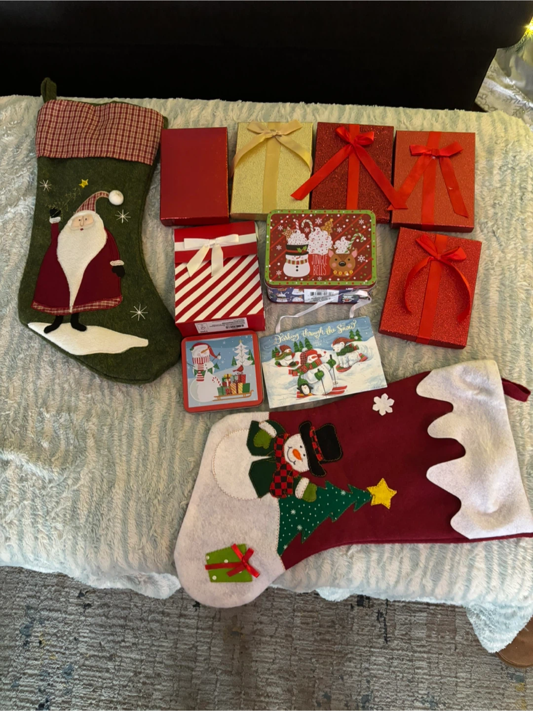 Christmas Stockings & Gift Boxes