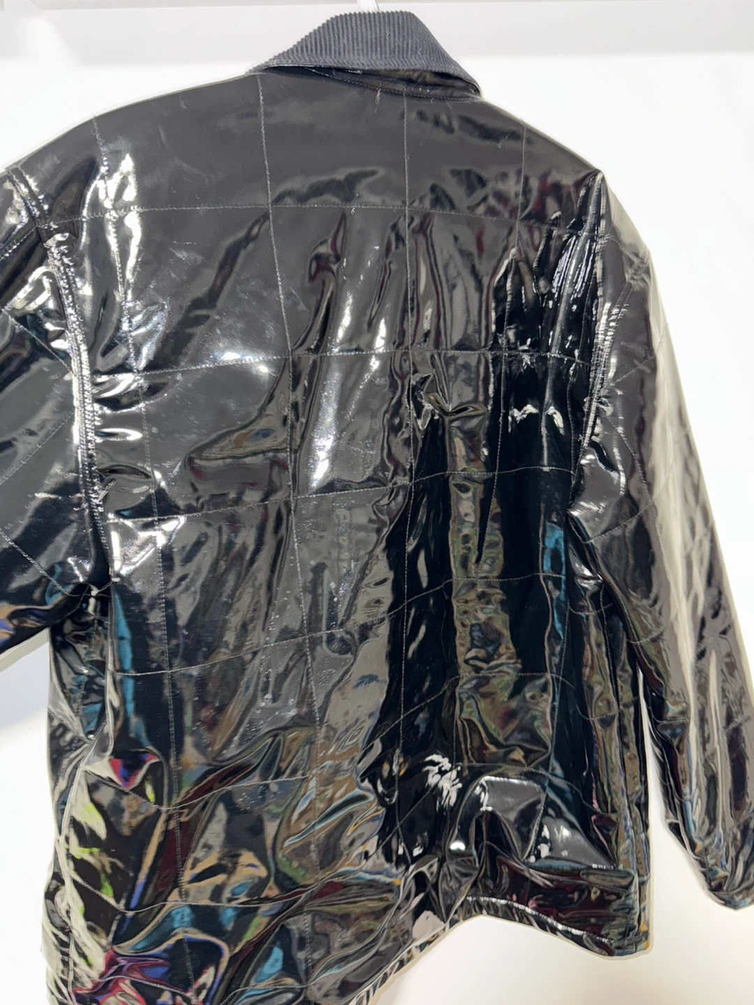 Supreme Quilted Patent Work Jacket - Black, Size L - photo 2