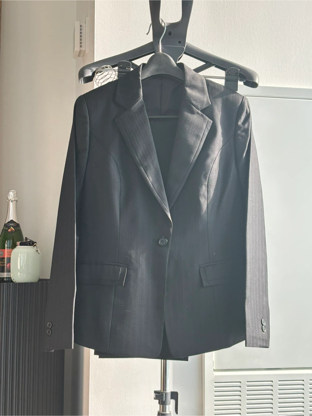 Black Pinstripe Suit - Blazer & Pants