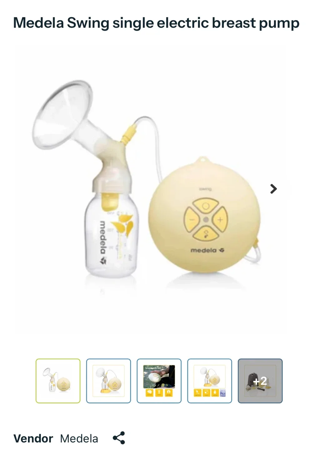 Medela Swing Single Electric Breast Pump