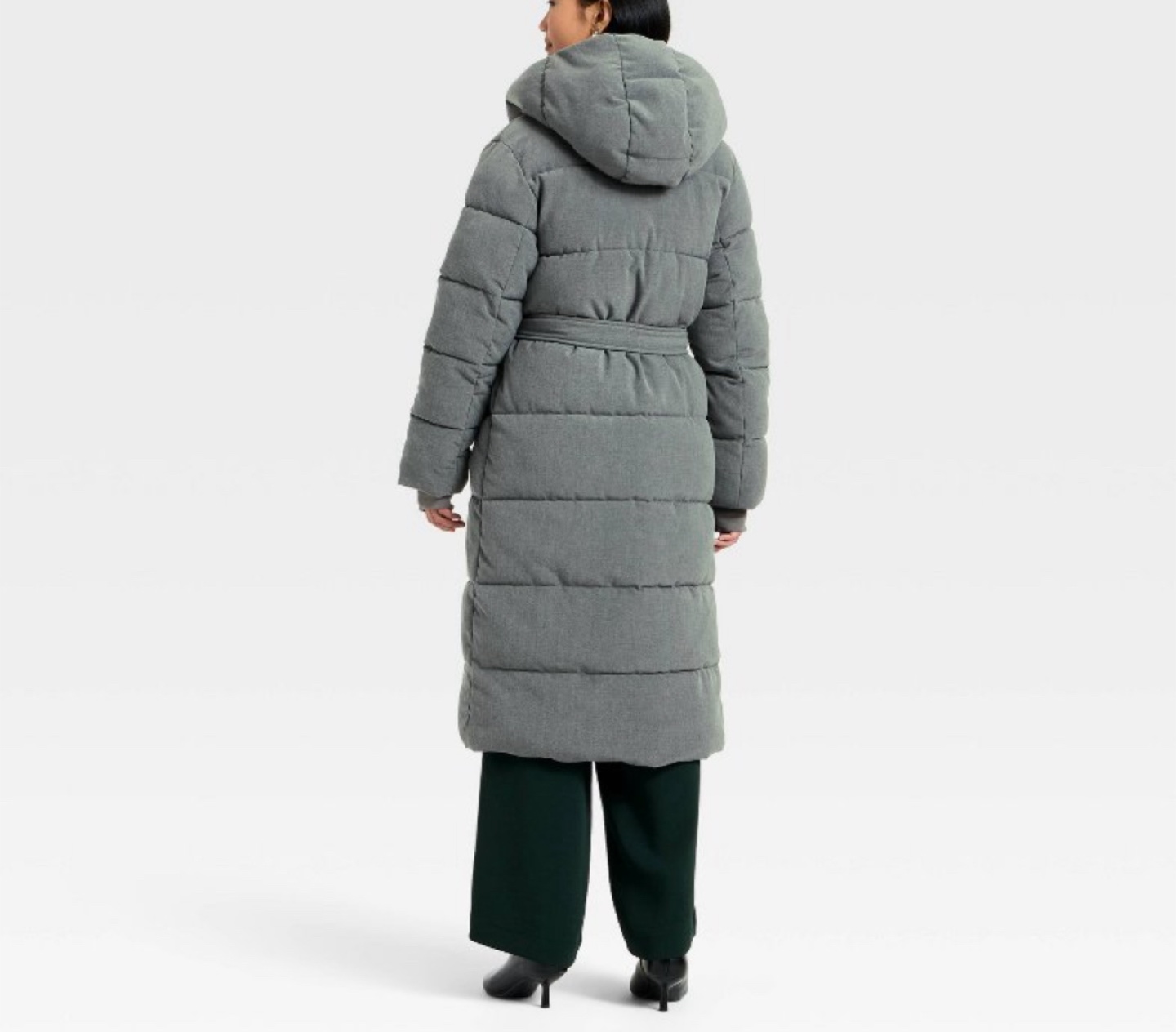 Gray Puffer Coat - Size L - photo 2