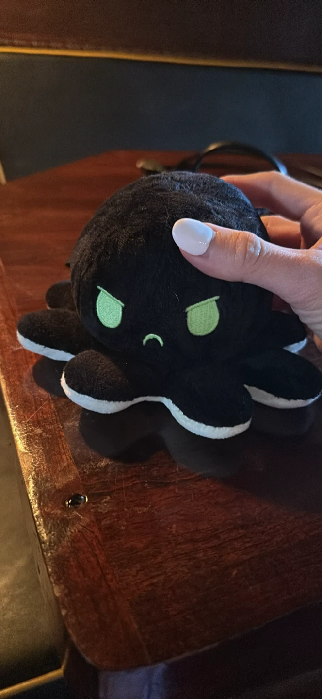 Reversible Octopus Plushie - Black & Mint