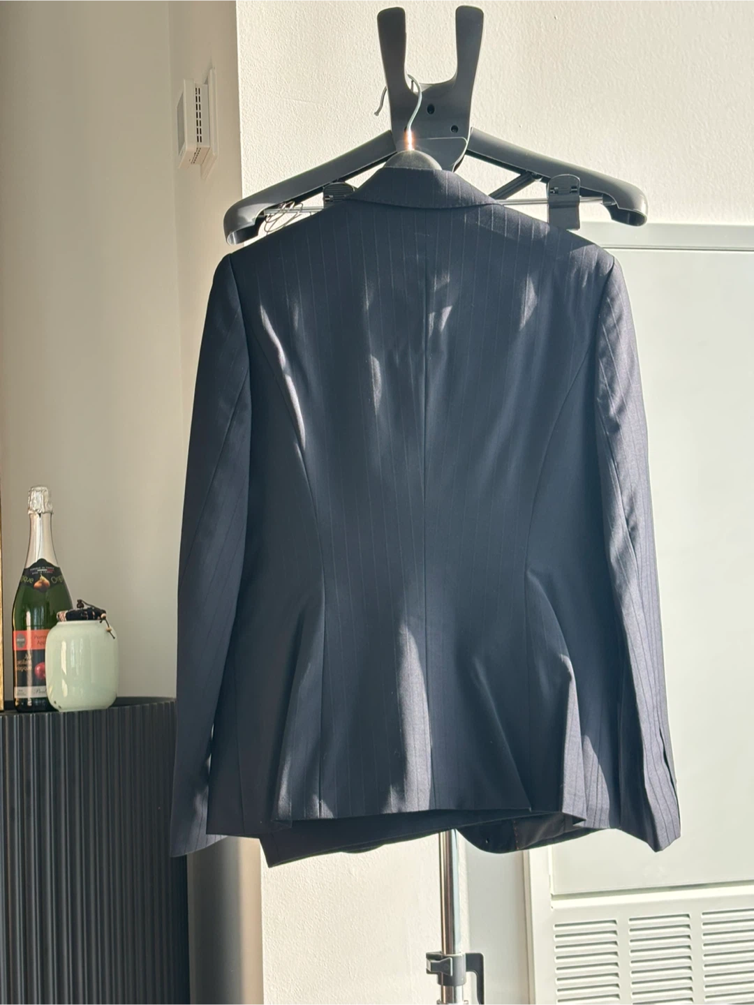 Navy Pinstripe Suit Set blazer and pants - photo 2