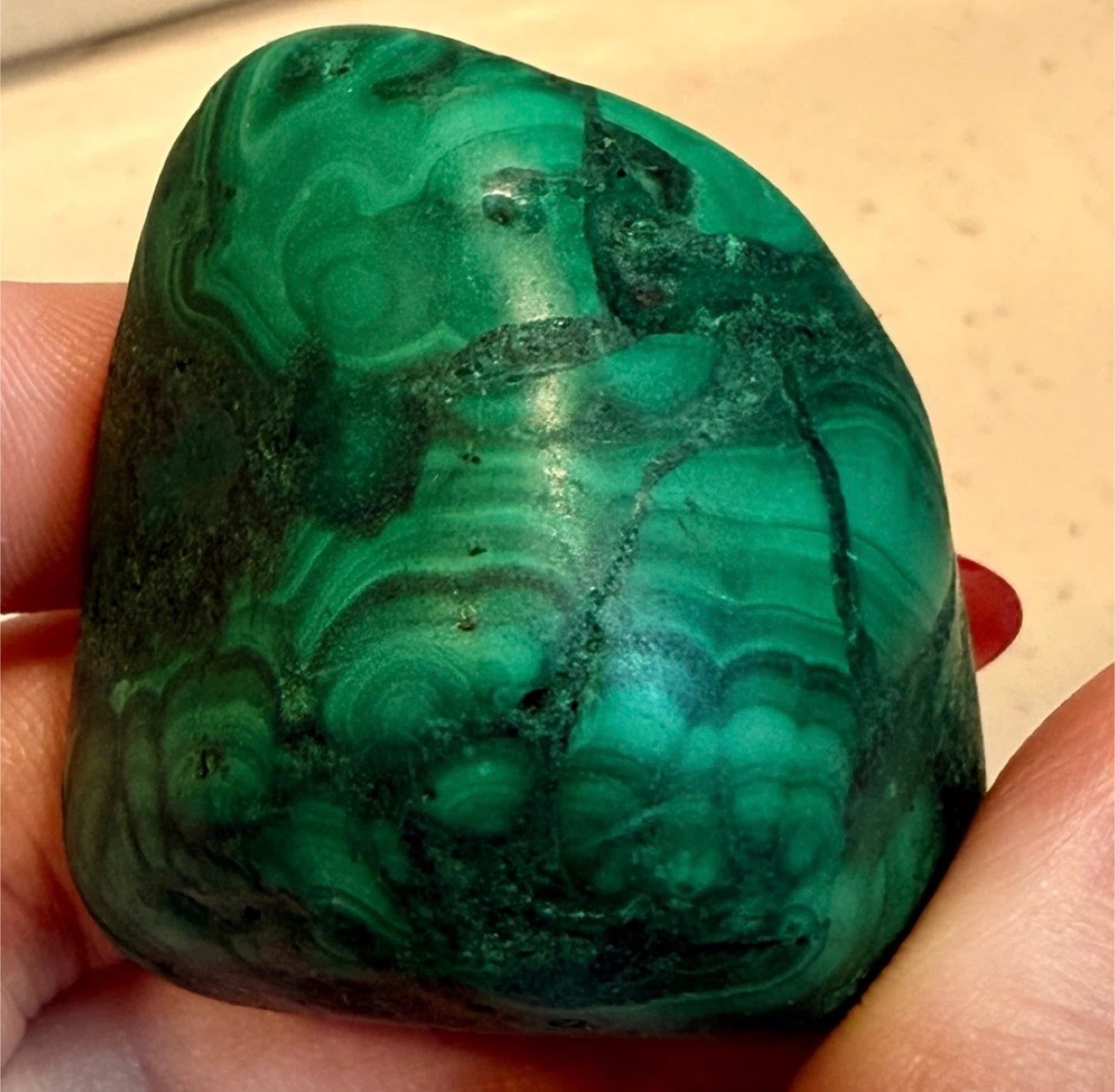 Malachite WithUnique Sparkle, Flash & Patterns 79.36 g