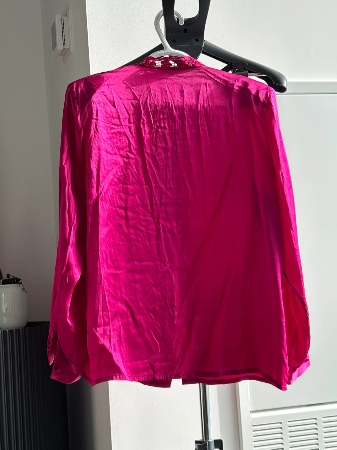 Pink Blouse 100% silk Hand made Hand sew hand embroidery - photo 2
