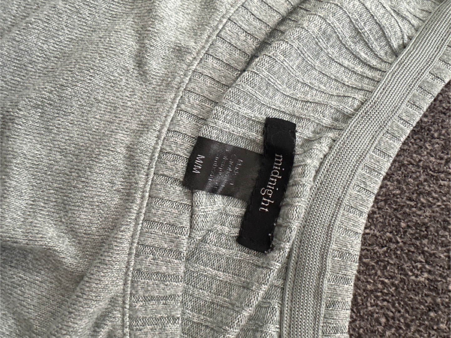 Midnight Grey Ribbed Lounge Set - Size M - photo 2