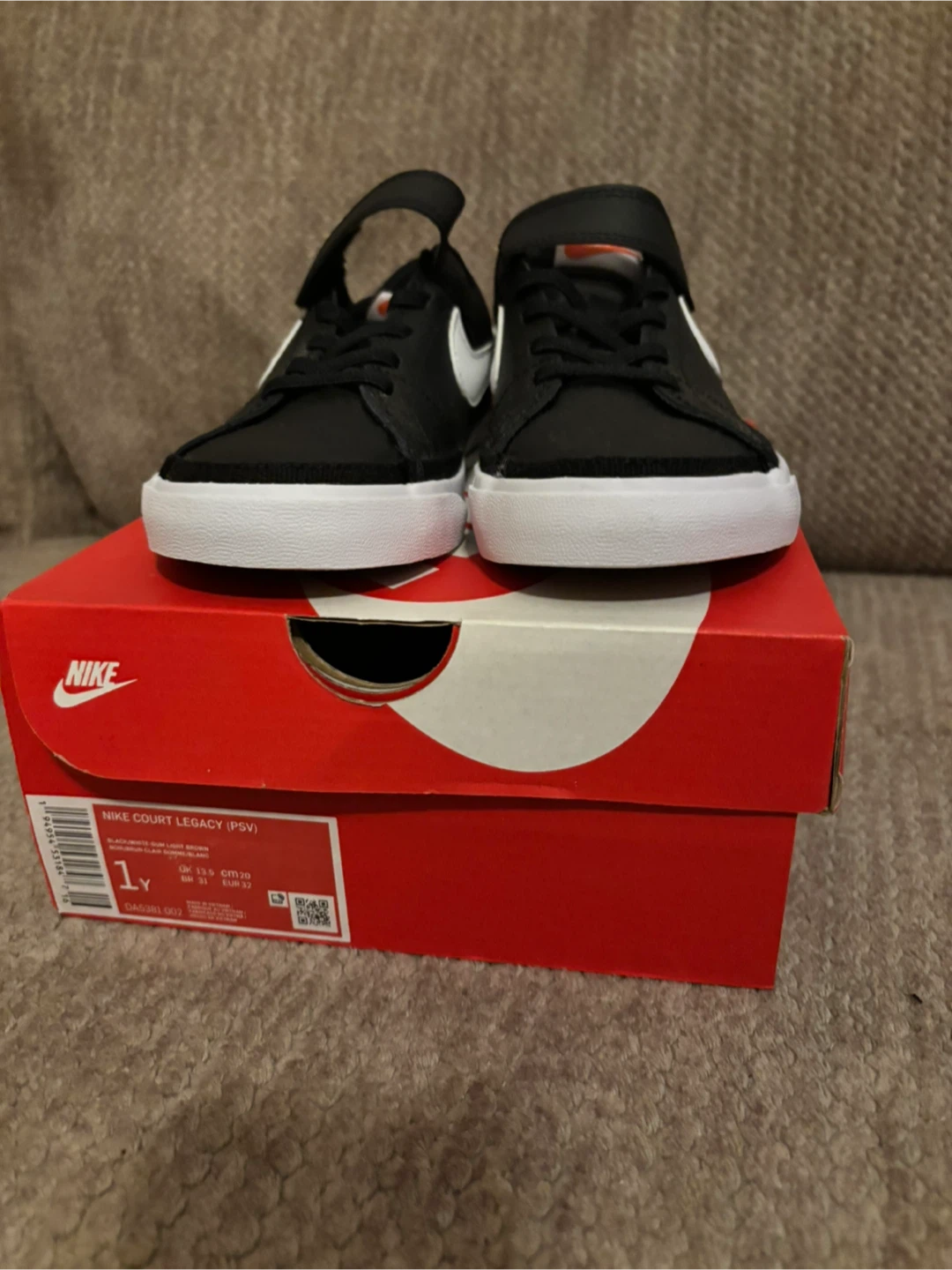 Nike Court Legacy PSV Black/White Size 1Y - photo 3
