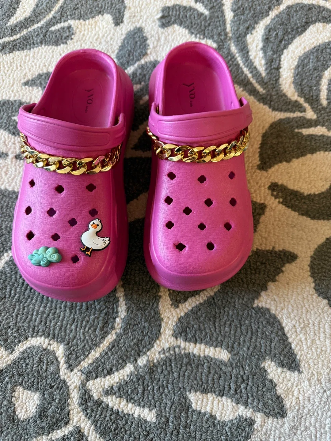 YO Kids Pink Clogs Size 4