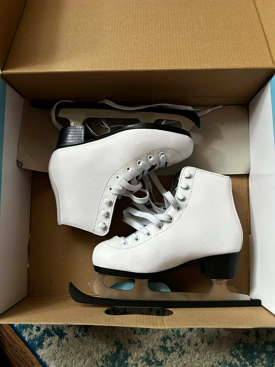 White Figure Skates - Size 1