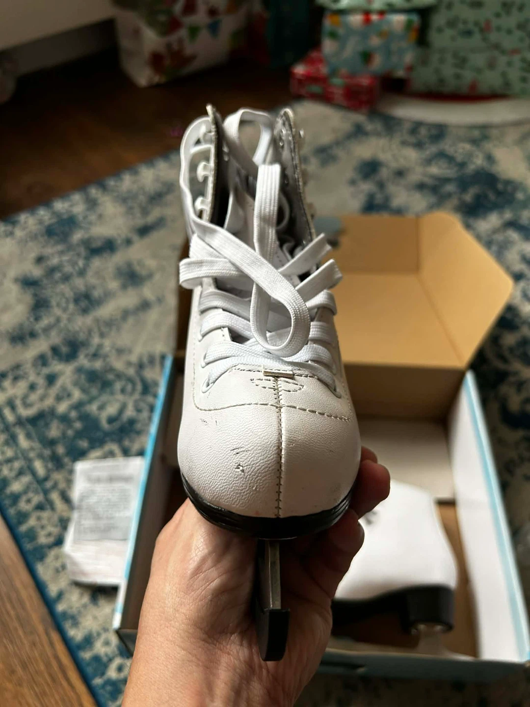 White Figure Skates - Size 1 - photo 3