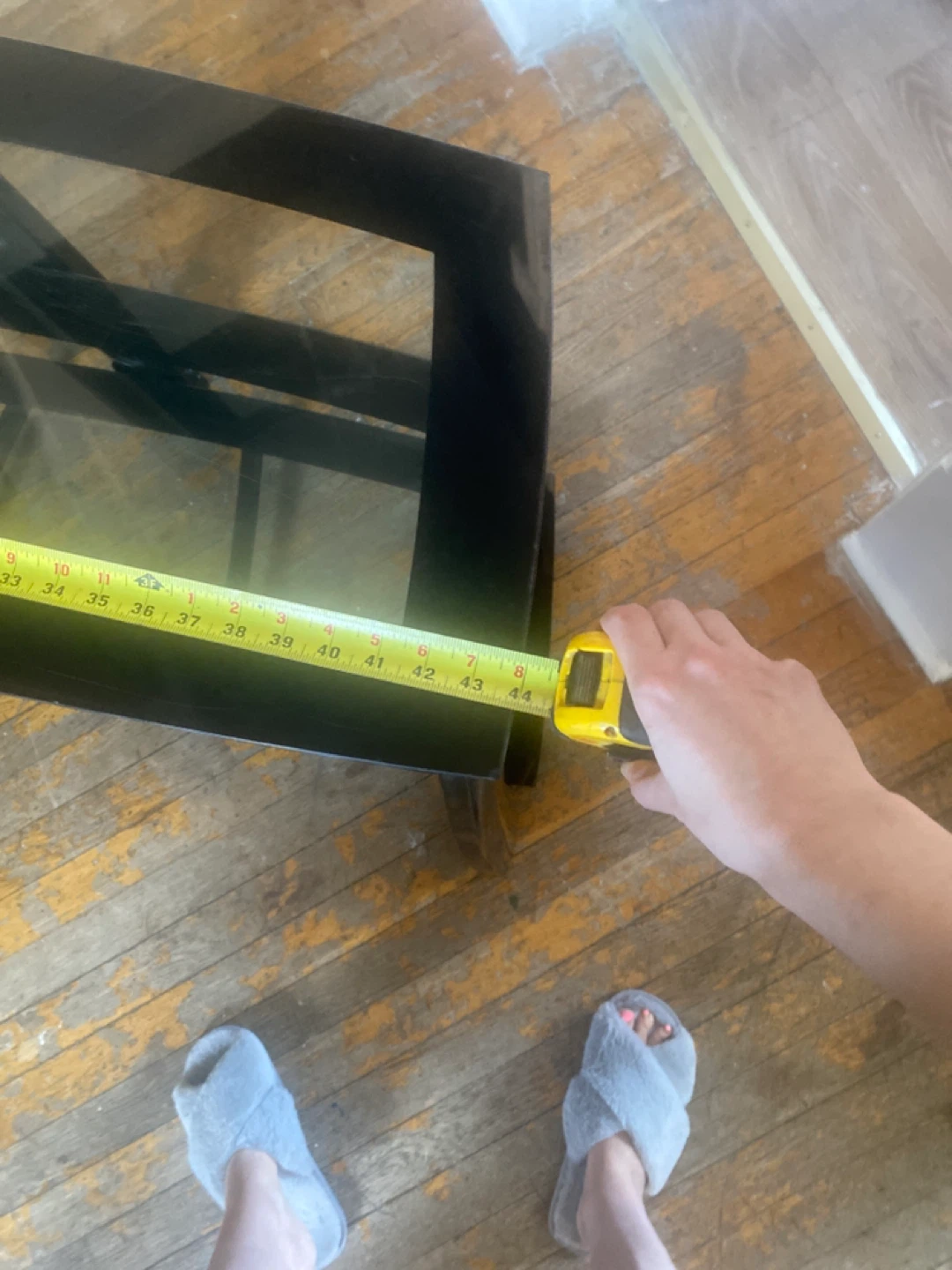 Black Glass TV Stand - photo 3