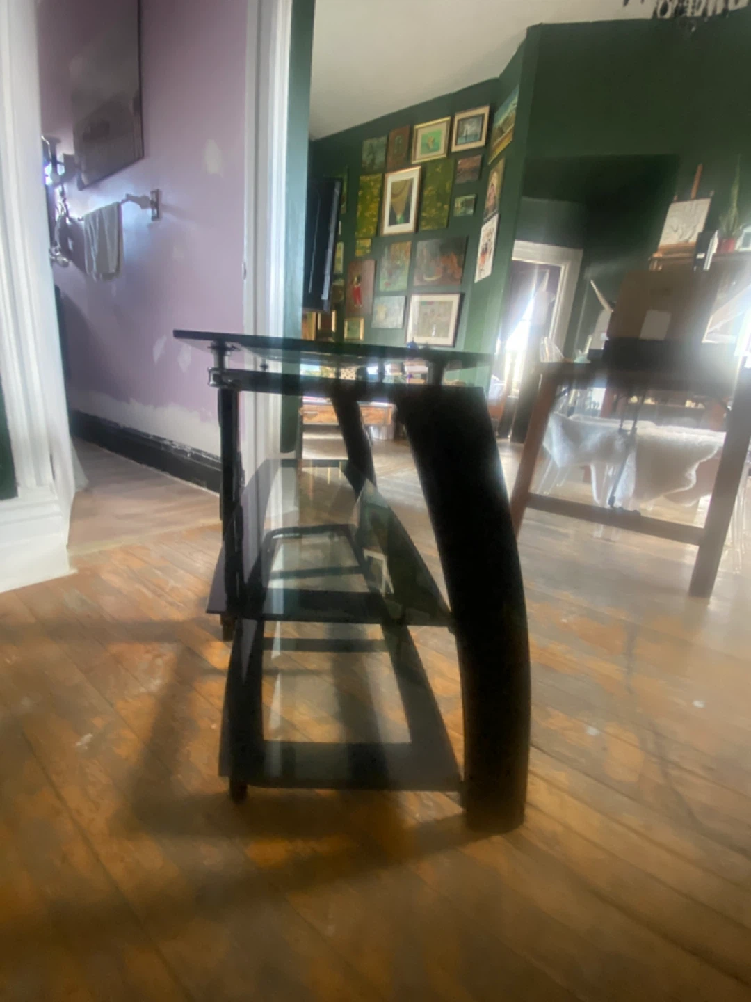 Black Glass TV Stand - photo 5