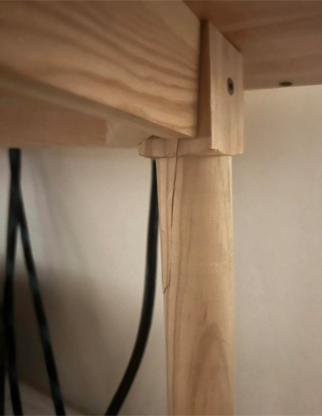 Wooden Vanity Desk with Mirror - photo 3