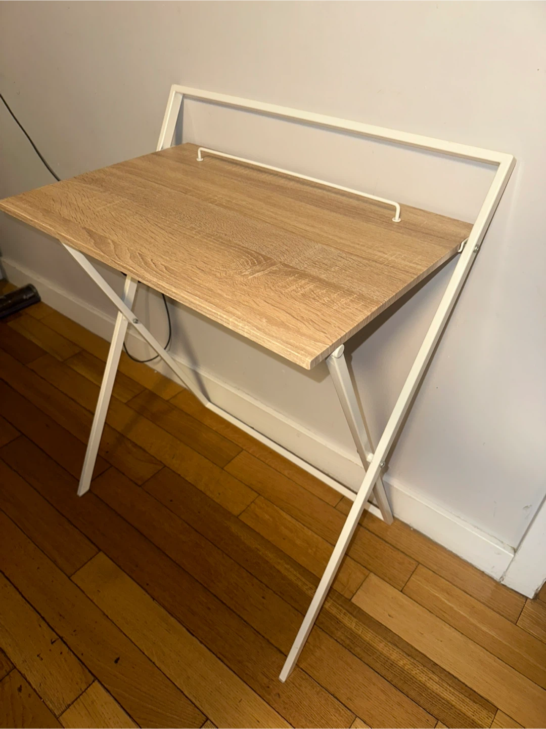 Folding Desk - White Frame, Wood Top 25"x35" - photo 3