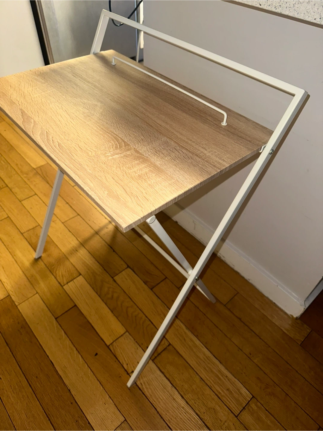 Folding Desk - White Frame, Wood Top 25"x35" - photo 2