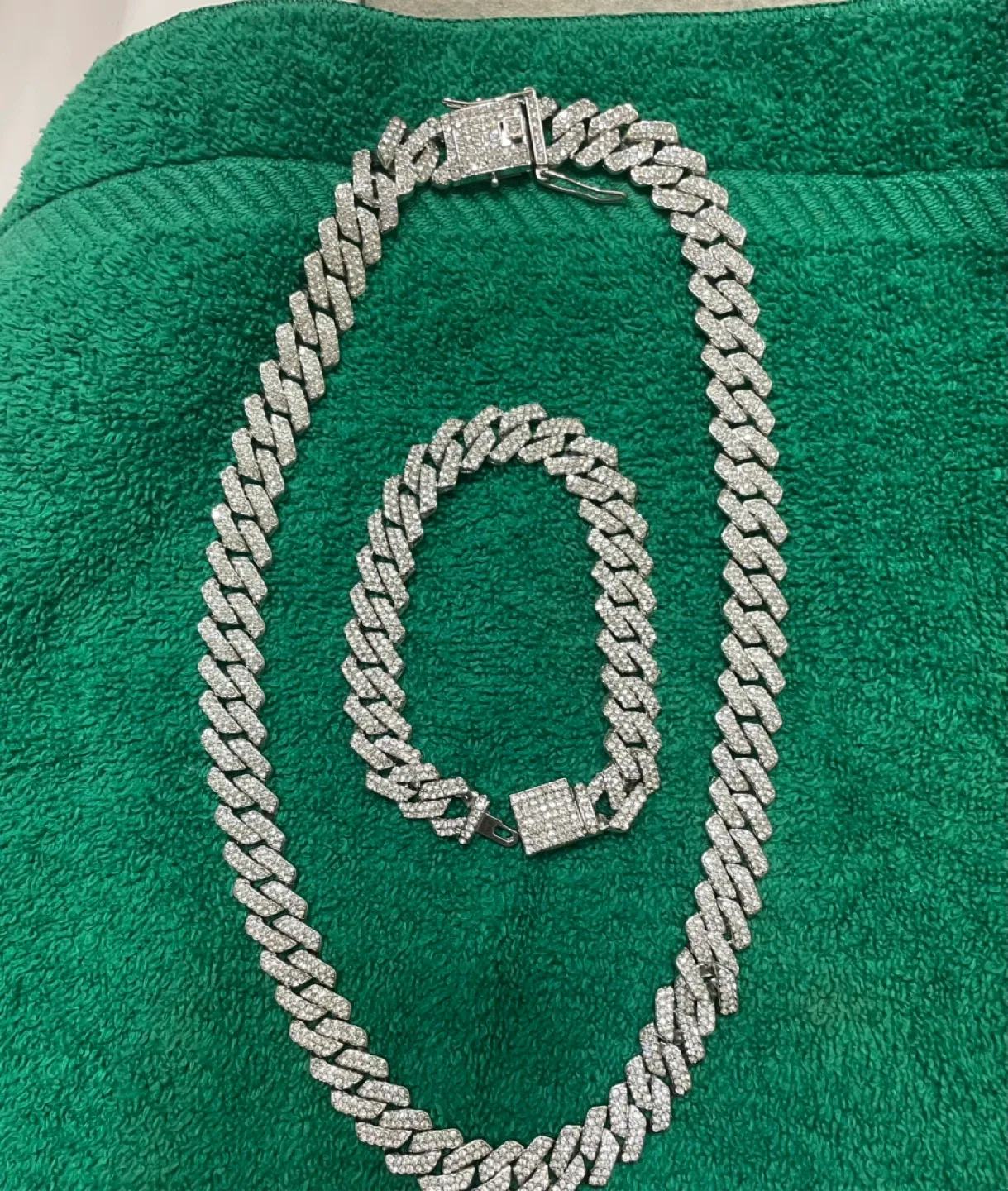 Cuban Link Chain & Bracelet Set