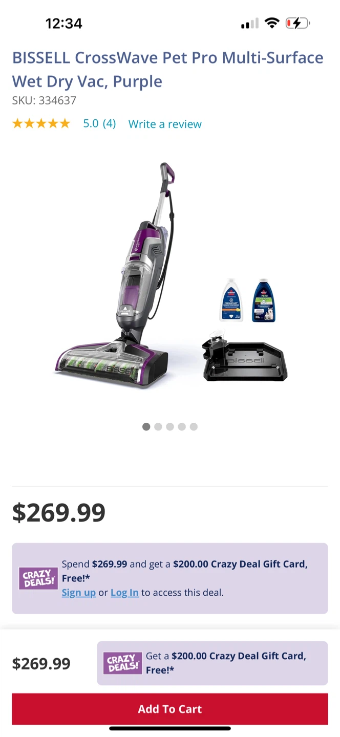 BISSELL CrossWave Pet Pro Multi-Surface Wet Dry Vac, Purple - photo 2