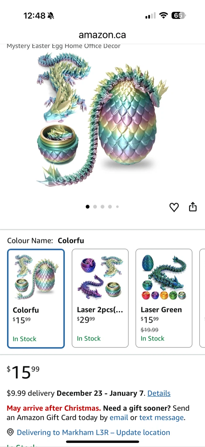 3D printed  Colourfu Mystery Egg Dragon Decor - photo 2
