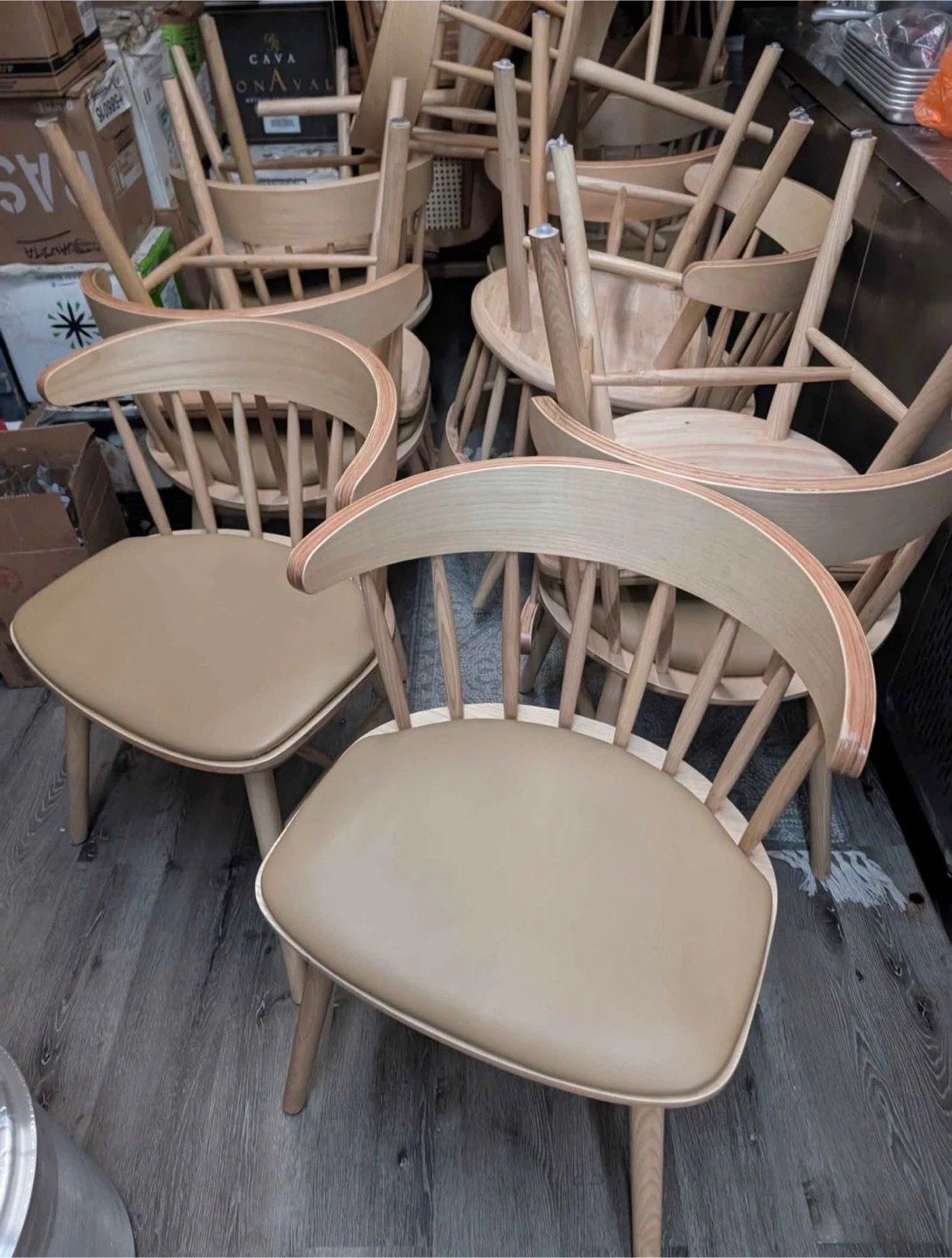 Wooden ikea table with chairs - photo 4