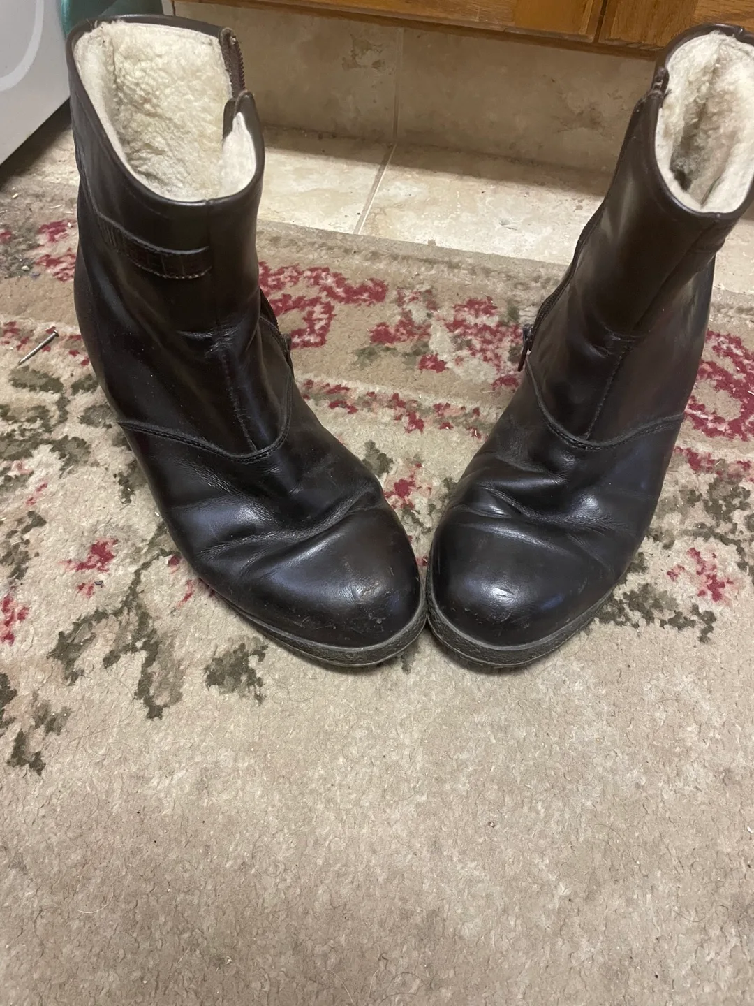 Morello Black Leather Winter Boots