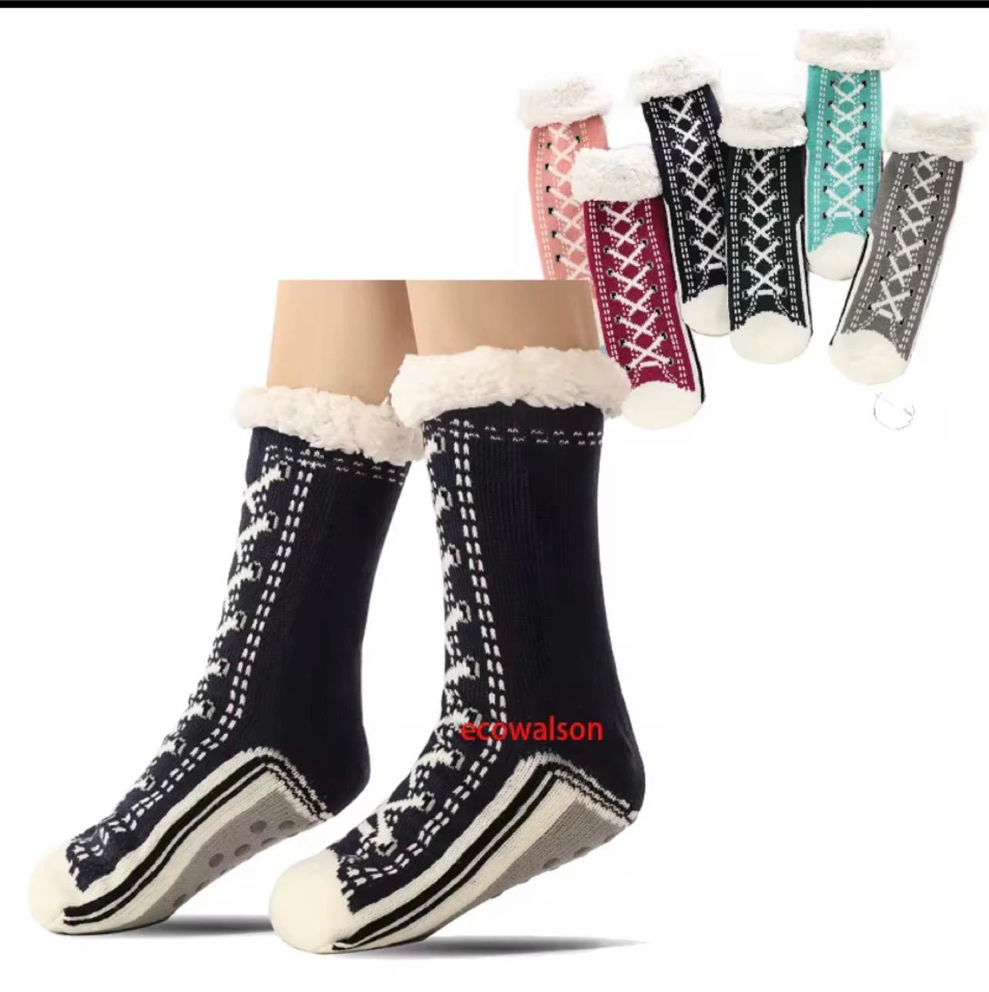 Fuzzy Slipper Socks - Assorted Colors - photo 5