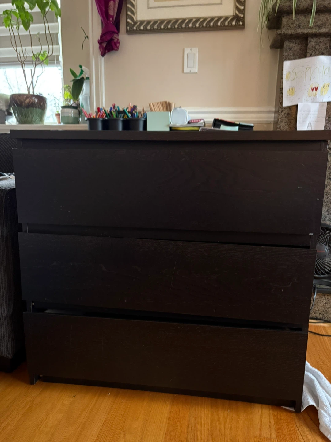 Malm 3 drawer dresser