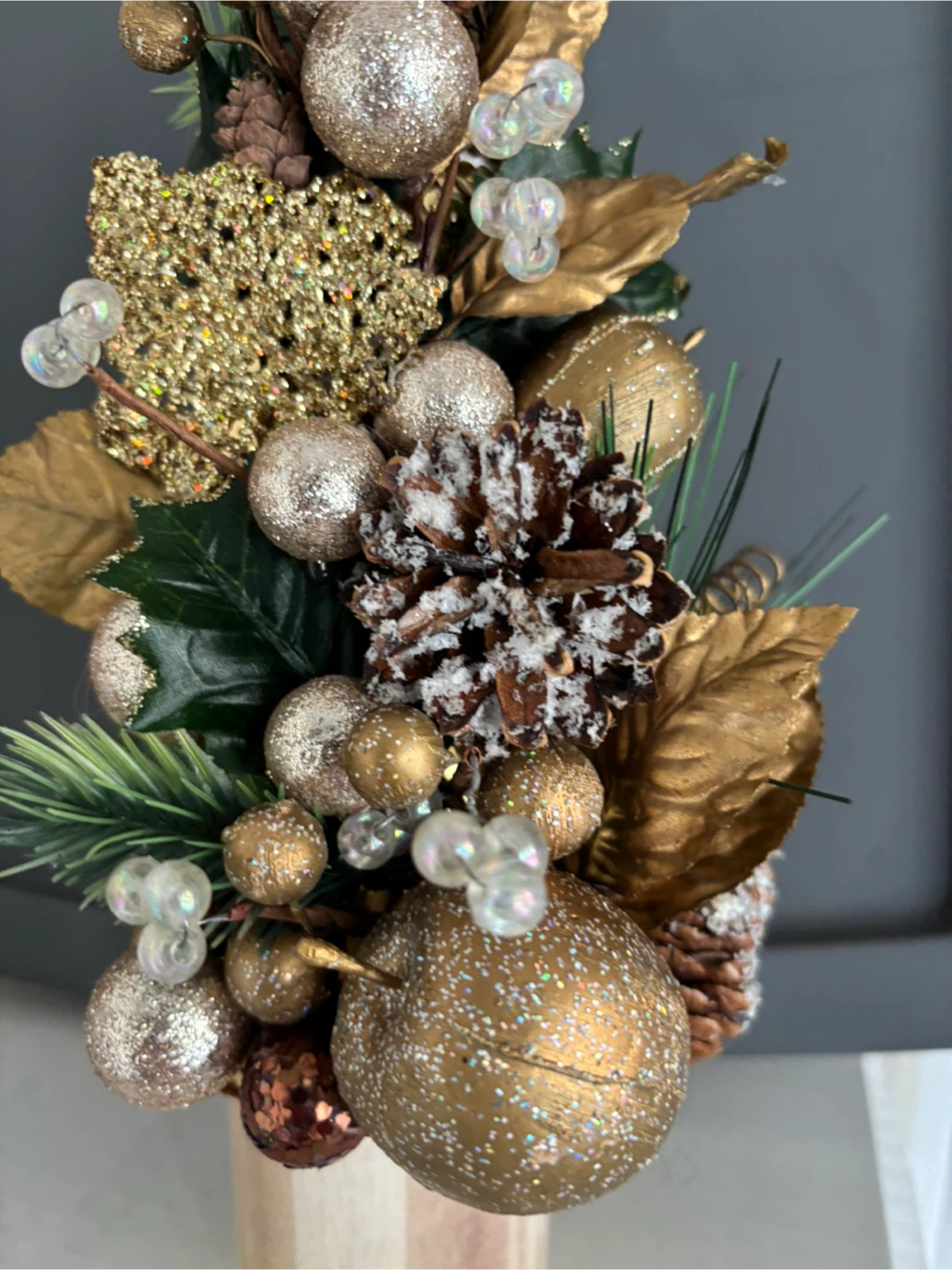 Tabletop gold Christmas Tree Decoration - photo 4