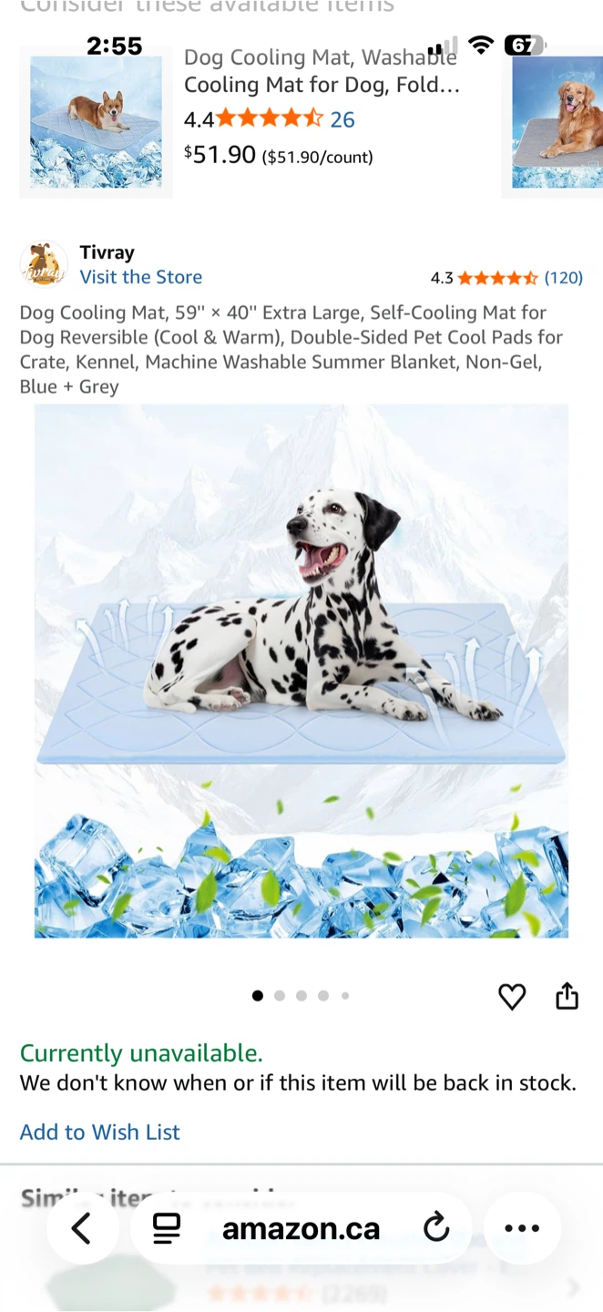 Tivray Dog Cooling Mat - 59" x 40"