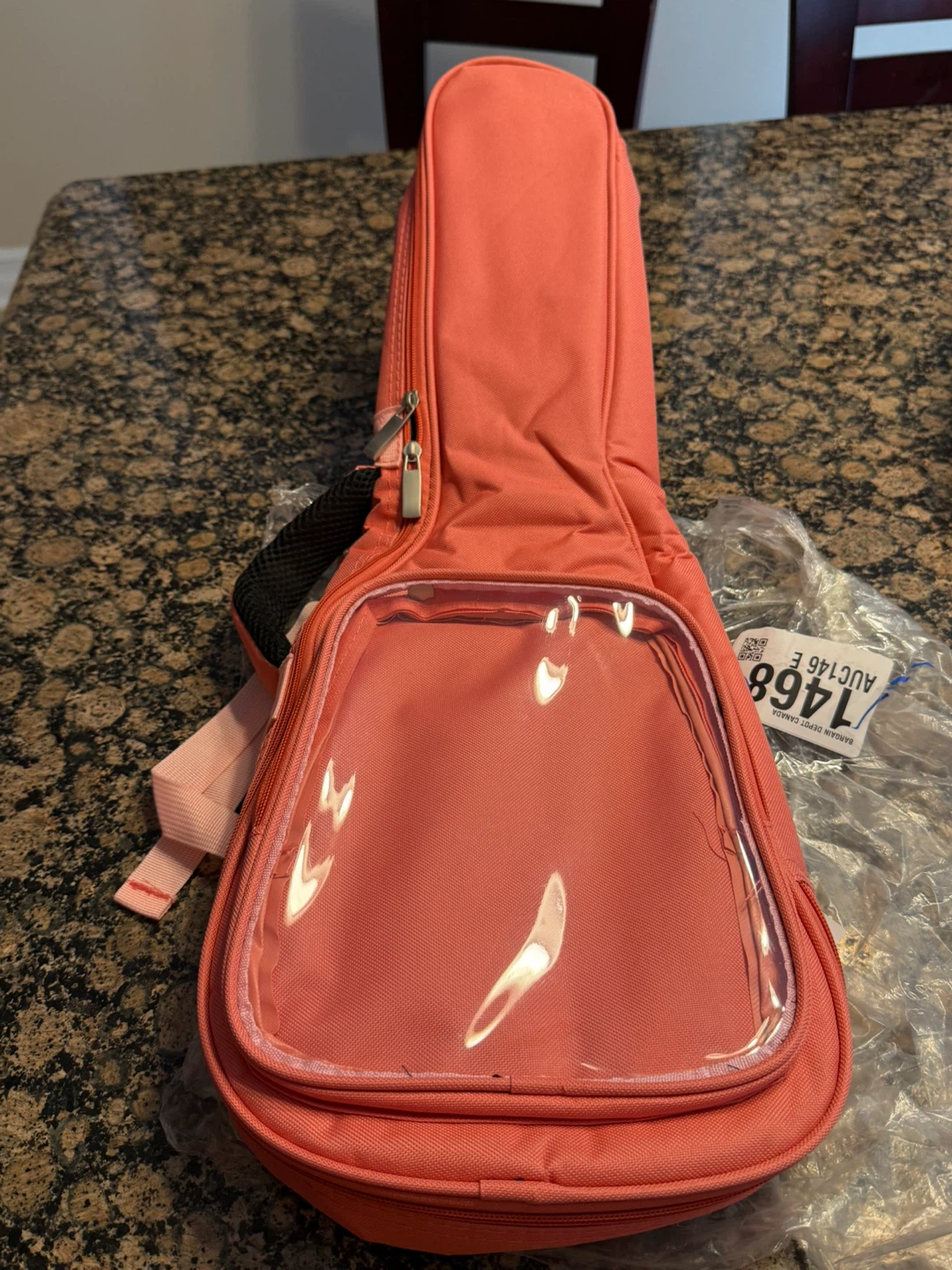 Coral Pink Ukulele Gig Bag - photo 2