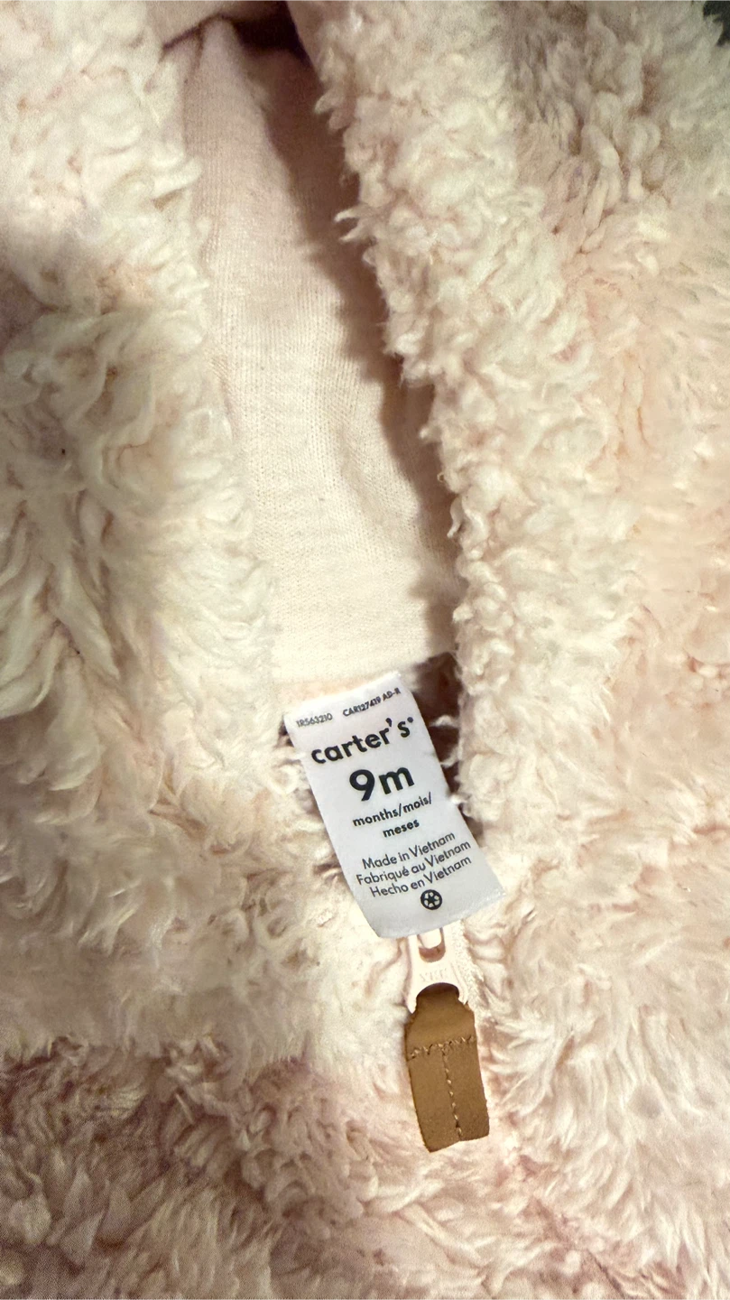Carter's 9M Pink Sherpa Onesie - photo 4