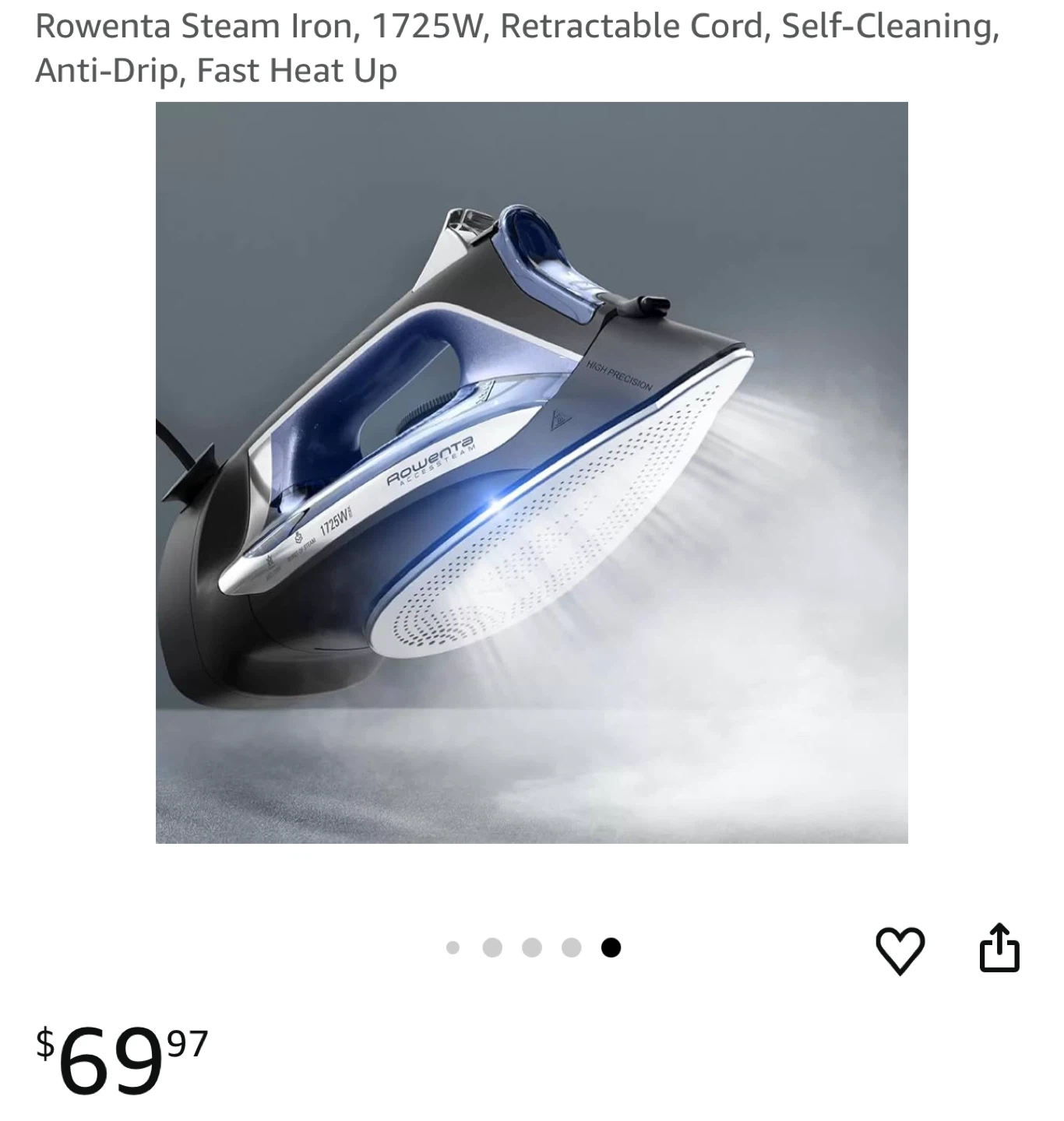 Rowenta Steam Iron - 1725W+ ironing board - photo 3