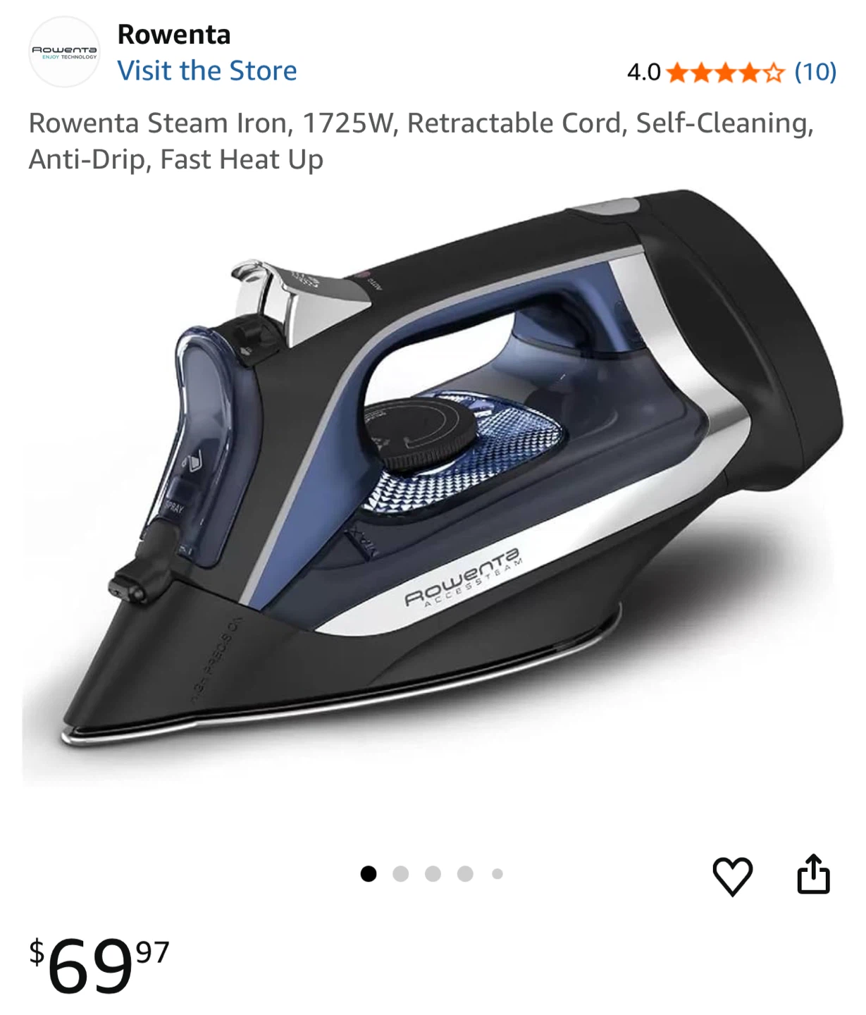 Rowenta Steam Iron - 1725W+ ironing board