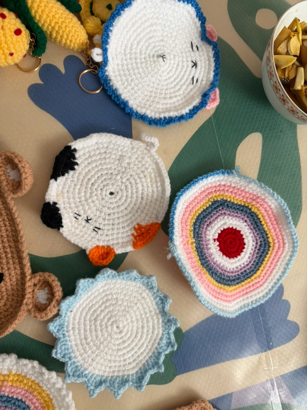 Crocheted placemat