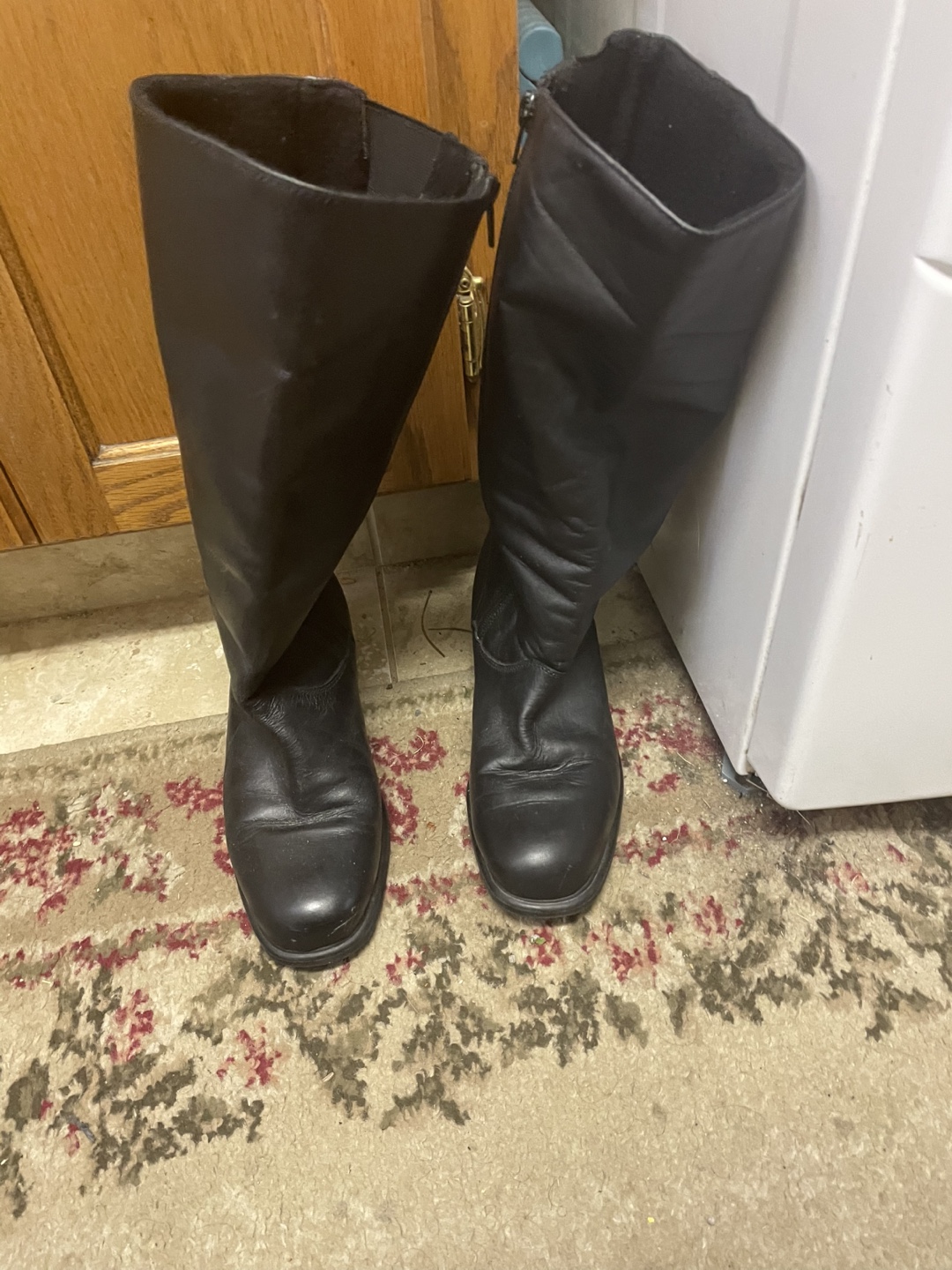 Black womens tall boots size 8