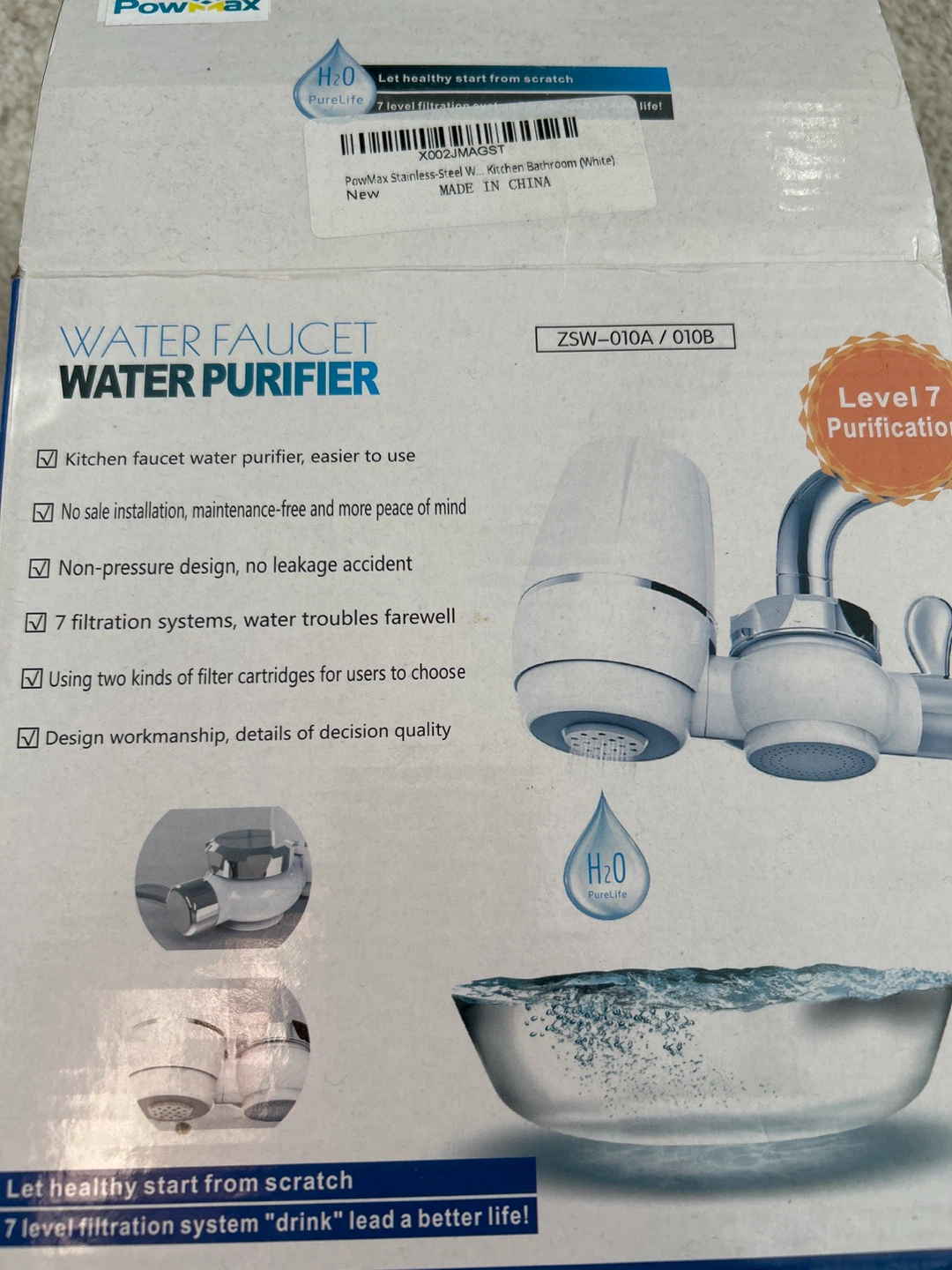 New PowMax Water Faucet Purifier ZSW-010A/010B