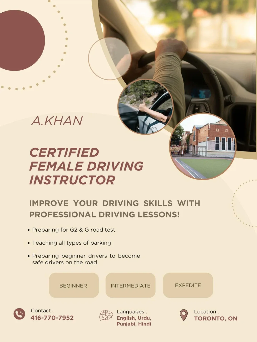 Female Driving instructor