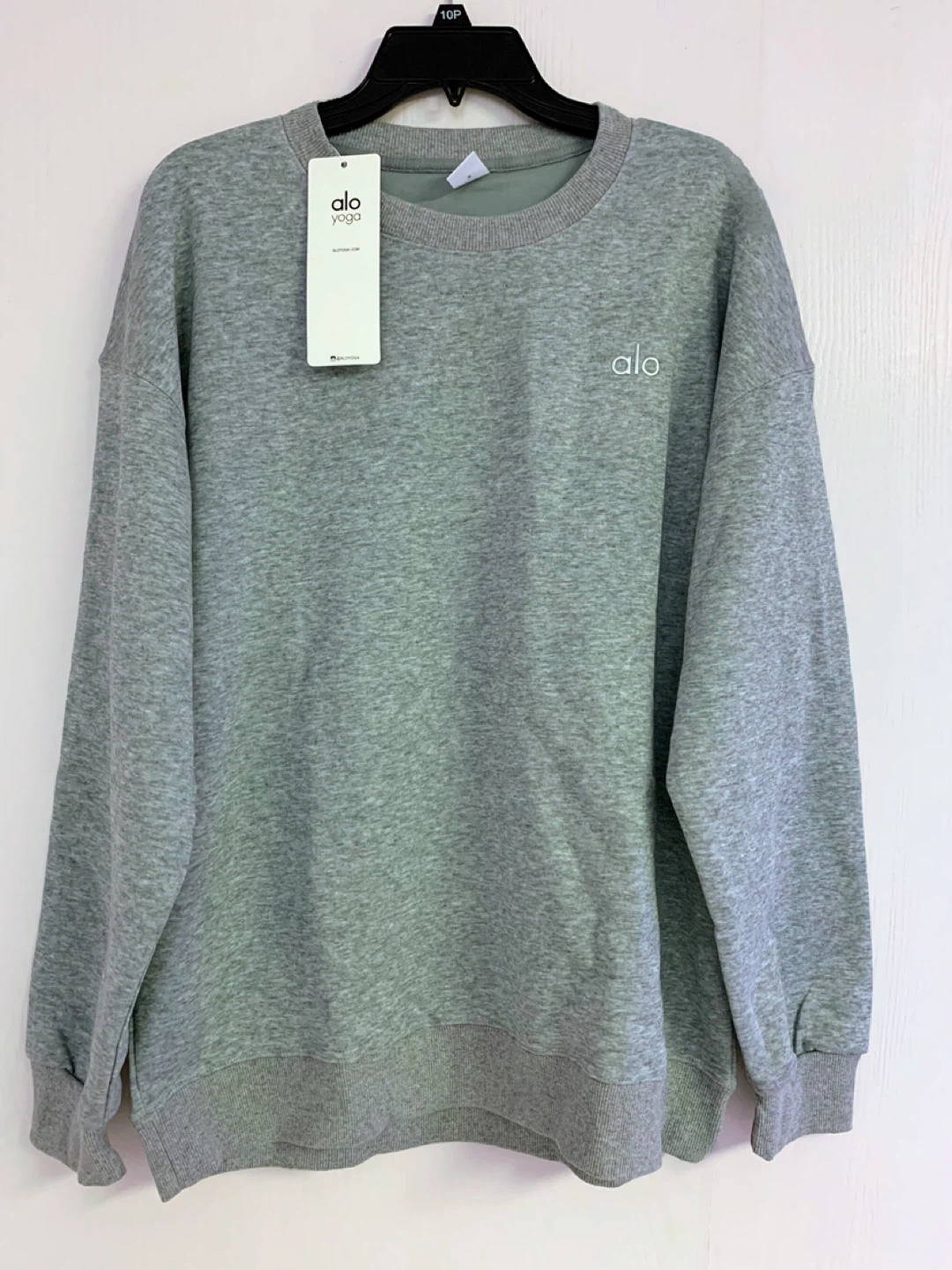 ALO Yoga Crew Neck Sweatshirt - Grey, Size L