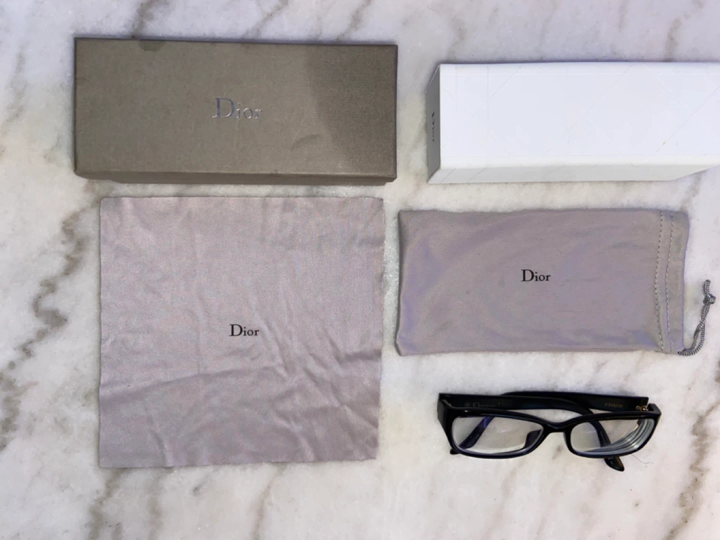 Dior Eyeglasses with Case and Cleaning Cloth