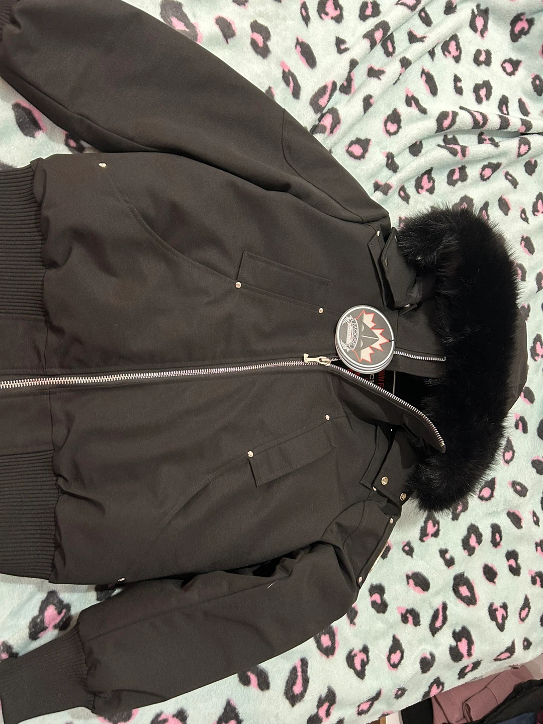Moose Knuckles Black Bomber Jacket - photo 4