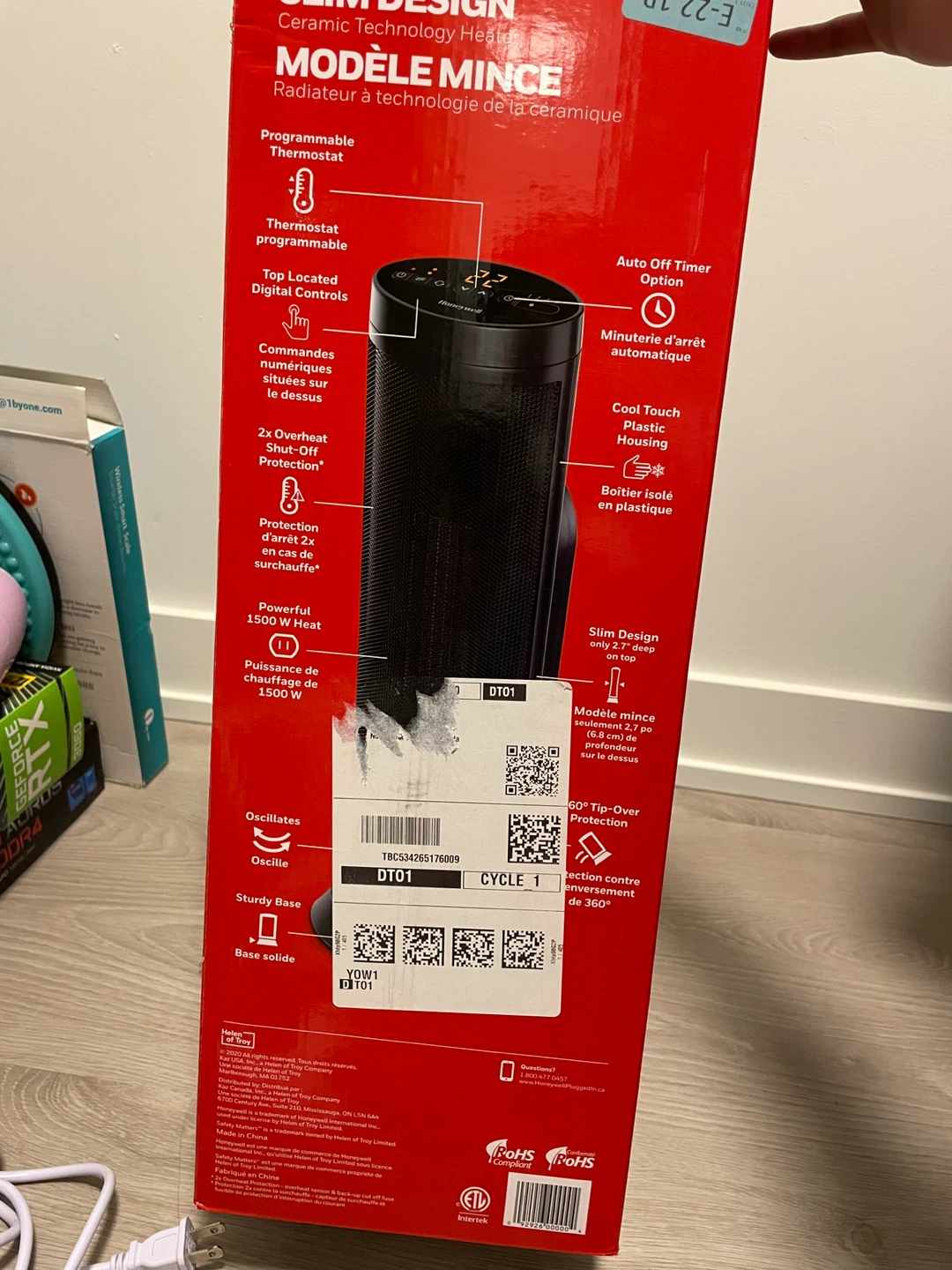 Honeywell HCE317BC Slim Ceramic Tower Heater - photo 2